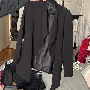 Zara Basic Draping Black Blazer